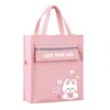 อัปเกรด 5 ชั้น หนาพิเศษ ลายกระต่ายน่ารัก สีชมพู