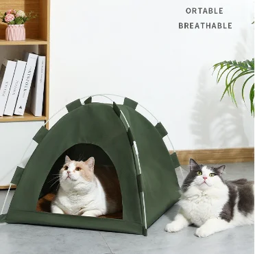 product portable pet tent bed dog cat tent indoor waterproof  breathable outdoor pet tent suitable for cat puppy bunny and small animal-49