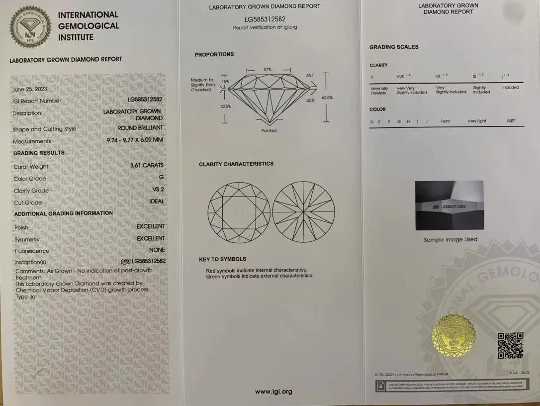 Igi Gia Certificate 1ct 1.5ct 2ct 3ct Wholesale Lab Diamond Loose Lab ...