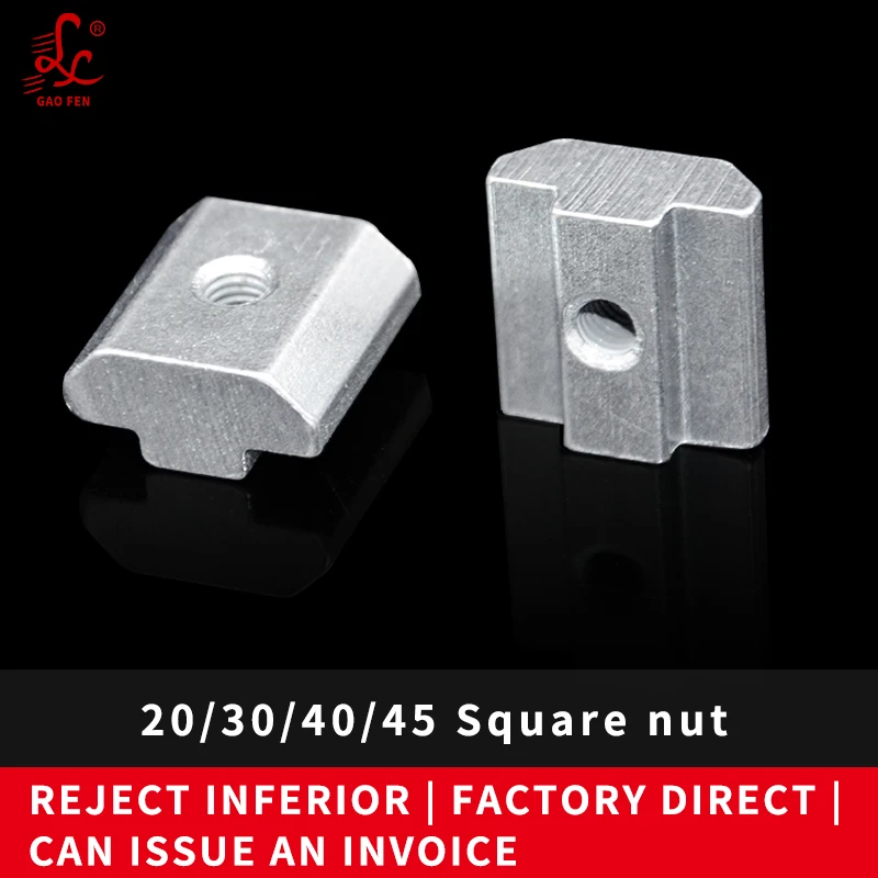M4-m8 square Threaded Sliding Nut Block for t Slot Aluminum Profile Connection