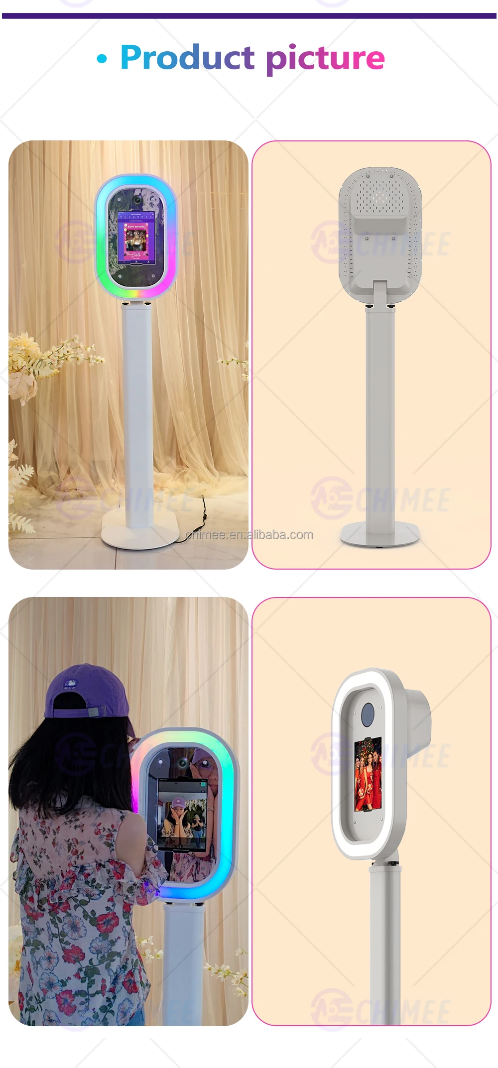 2024 Ipad Photo Booth With Flight Case For 10.2 11 12.9 Inch Ipad Air