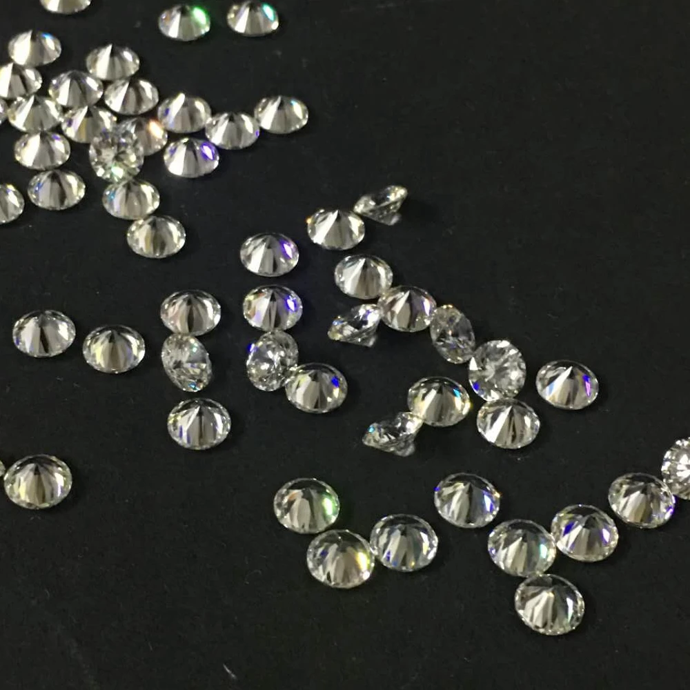 Qianjian Gems Synthetic Zirconia Stone White Color Round Shape Grade 3A-5A Loose Diamonds Wholesale Price CZ Gemstones