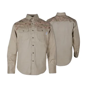Hot Sale NFPA 2112 CAT 2 Pearl Snap Buttons Long Sleeve FR FRC Flame Retardant Fire Resistant Shirts