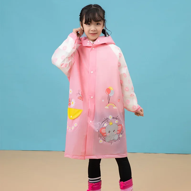 Fancy EVA Waterproof Rain Jacket for Kids Perfect for School
