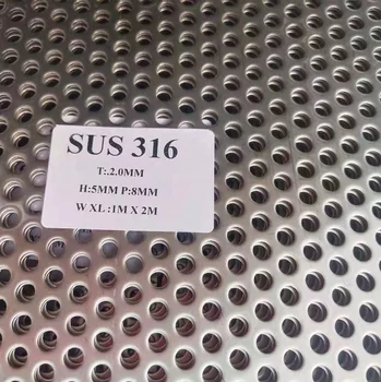ISO Certification 304 316 Stainless Steel Round Hole Perforated Metal Sheet