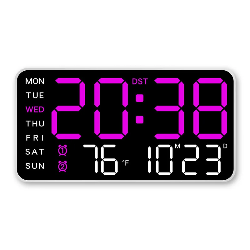 Multifunction LED Desk Alarm Clock Display Temperature Week Calendar Wall Clock Reloj De Pared Digital Table Alarm Clock
