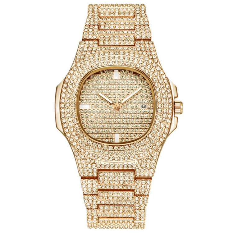 Full Diamond Fashion Watch Men Hip Hop Iced Out Watch