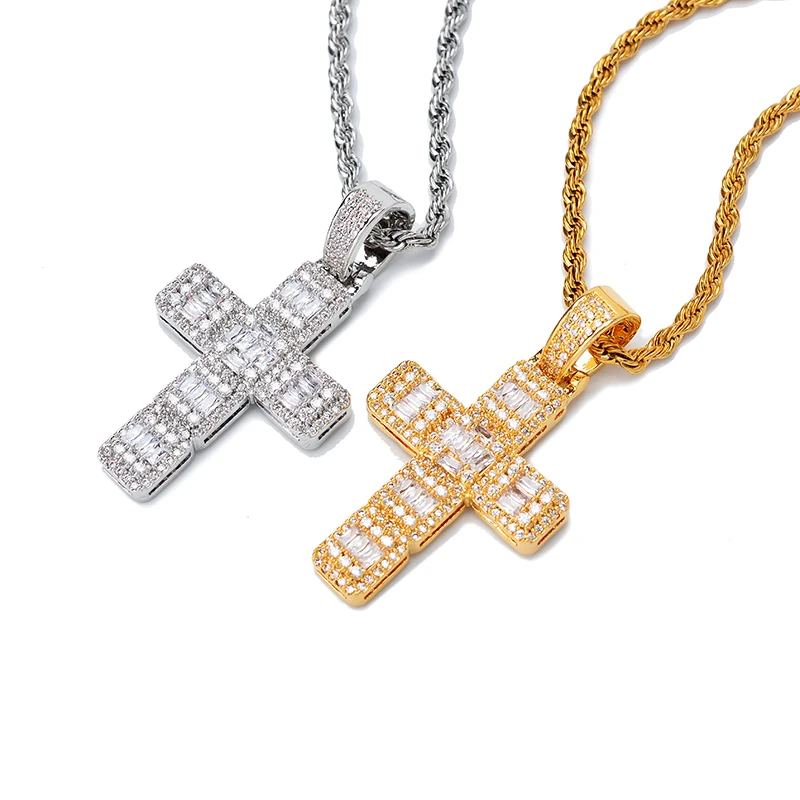 D&Z The Visionary Pendant Necklace Iced Out CZ StonesMens Micro Paved AAA  CZ Hip Hop Gold Silver Color Charm Chains Jewelry Gift