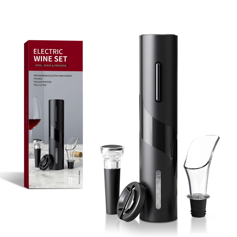Wine Opener Gift Set - KLT Wine Accessories - Electric Wine Opener, Vacuum Wine  Stopper,Wine Aerator