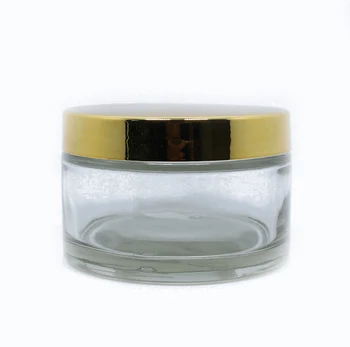 Wholesale 200ml Luxury Big Glass Cream Jar Aluminum Lid