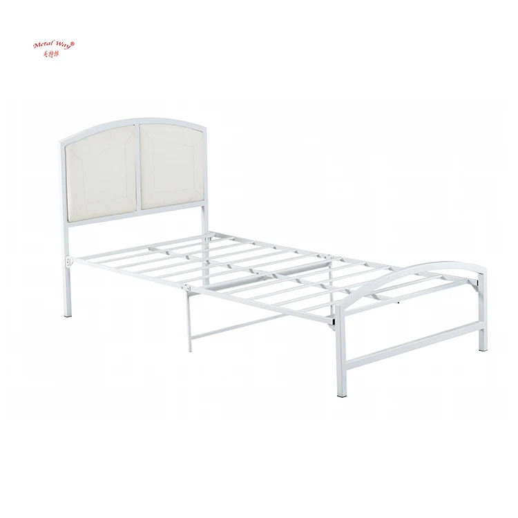 Kid's Metal Bed With Leather Headboard Bedroom Furniture Buy Children