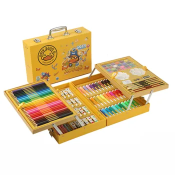 Manufacturer Wholesale Watercolor Pen Art Set Children's 145 Aluminum Box Brush Color Pen Graffiti Stationery Supplies