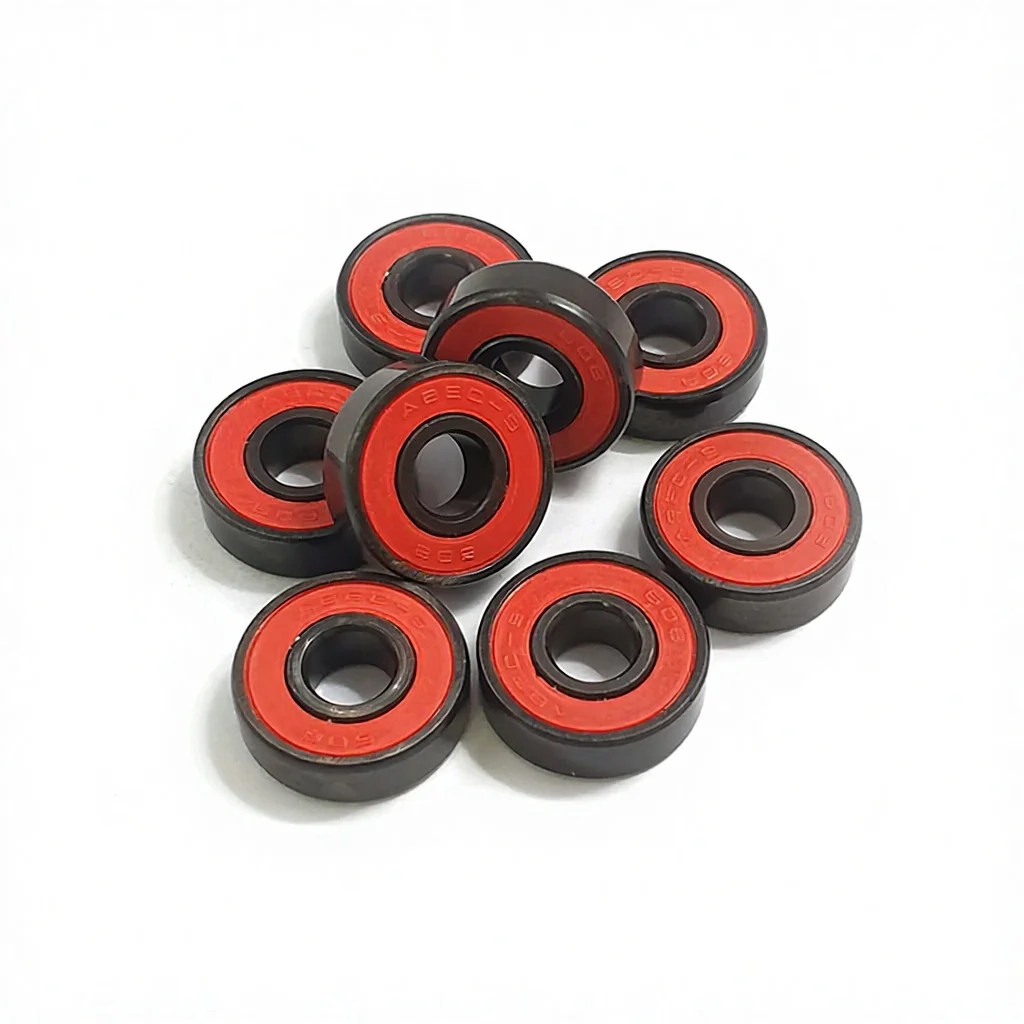 608 2RS  ABEC-9 High Quality Red Rubber Sealed Chrome Steel 8x22x7 mm HXHV Deep Groove Ball Bearings