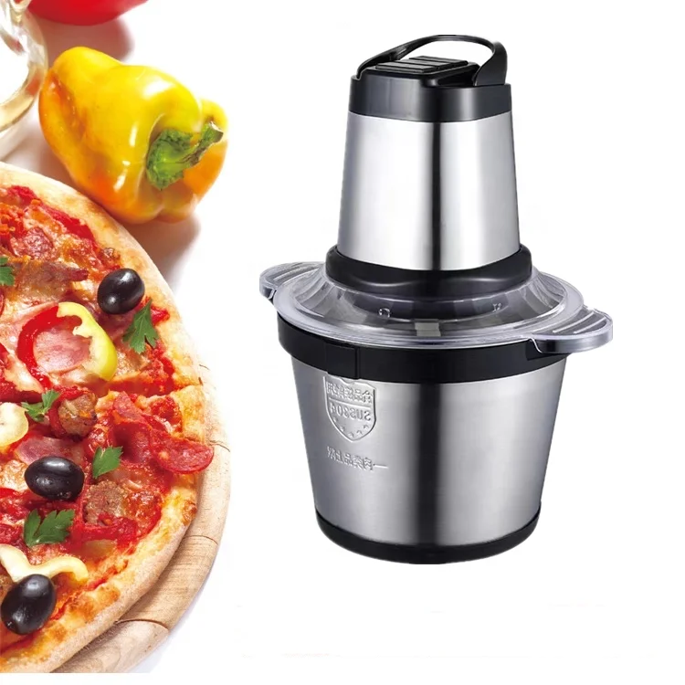 2022 Household Electric Meat Mincer Grinder with Cutter Lid Cheap Good Quality 4L 5L 6L Food Chopper USB Manual Power Source