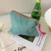 Green plaid makeup bag