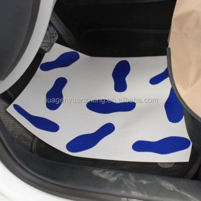 17*21 papier mit kunststoff beschichteten einweg auto fußmatten