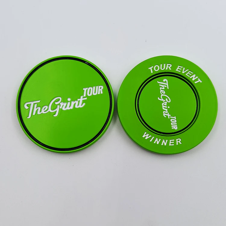 Wholesale Custom Metal Magnetic Golf Club Poker Chips Ball Markers Hammered Edge Ball Marker Customized supplier