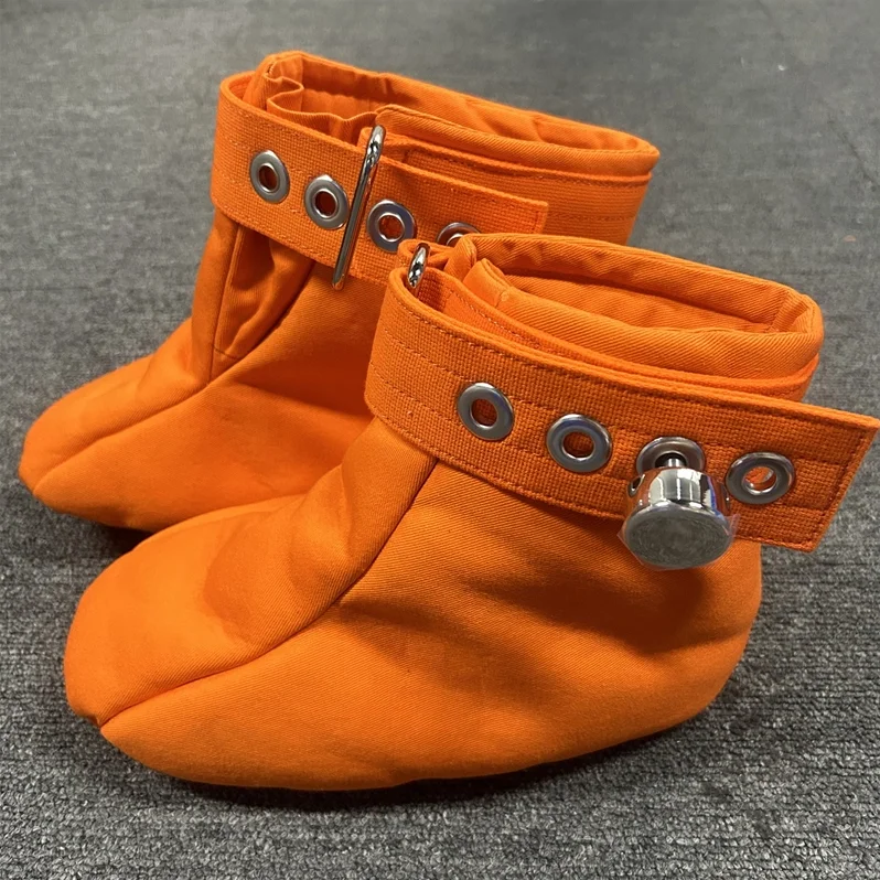 Prison Restraining Booties for Prisoners Bondage Bdsm Cosiest Fetish Foot Feet Restraint Black Ankle Cuffs Slave Boot