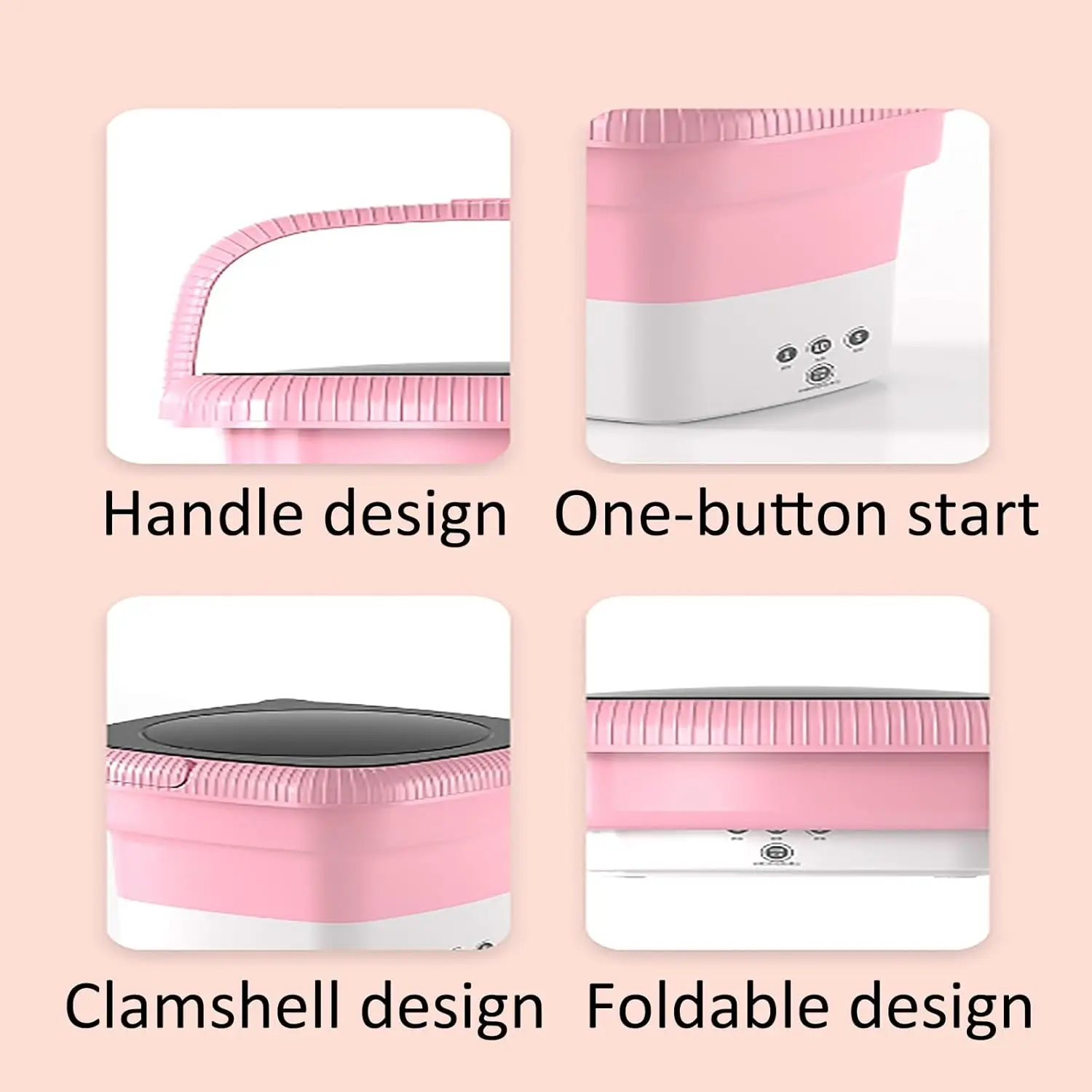 8L Foldable Mini Washing Machine Electric Tub Laundry Washer Portable Mini Folding Washi aperçu 2