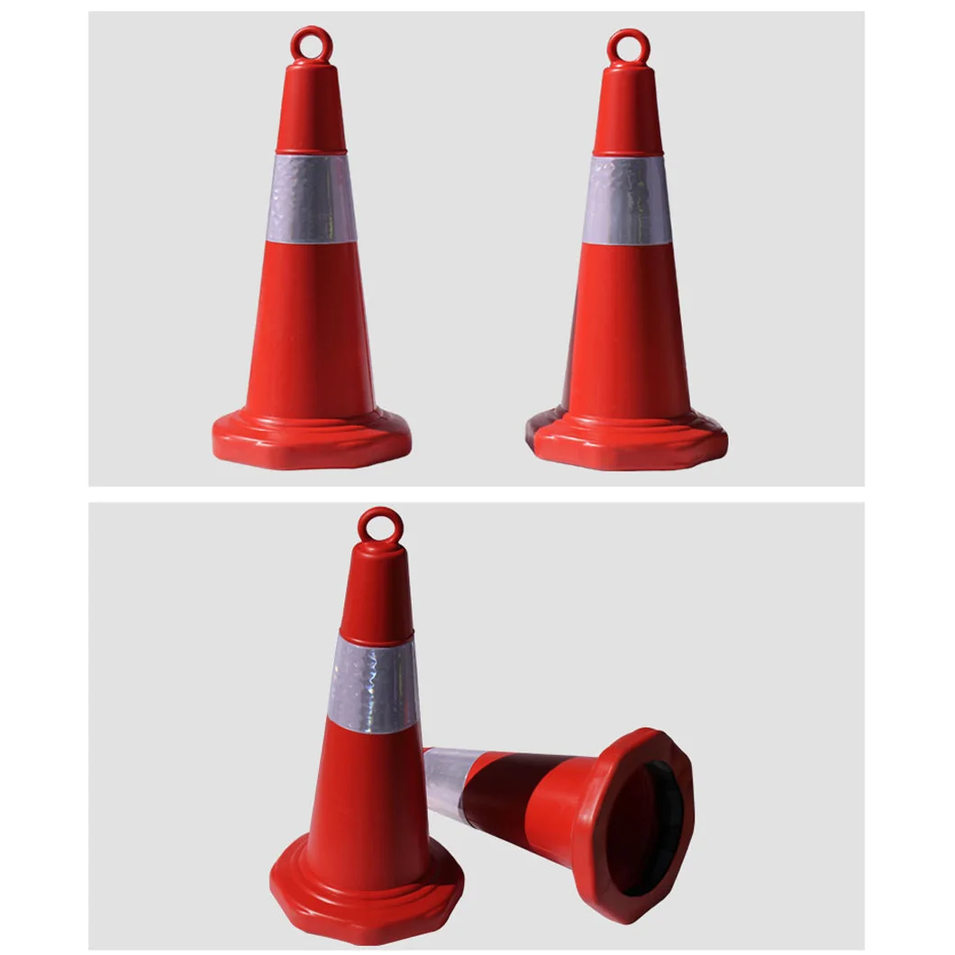 Manufacturers Direct Sales 70cm Reflective Roadblock Plastic Lifting Ring Plastic Traffic Road Cone