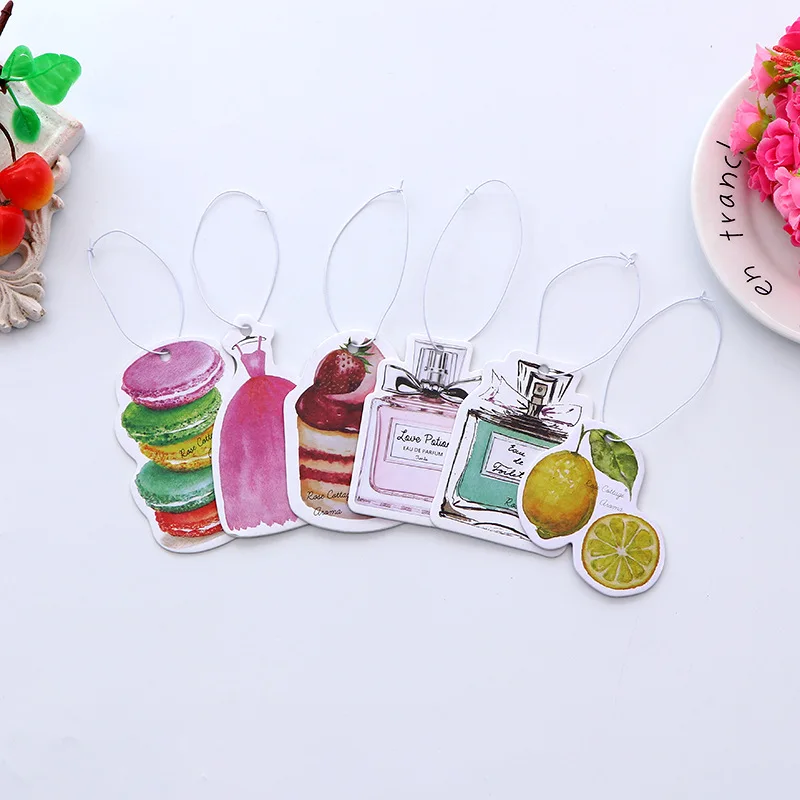 Custom Shapes Paper Car Air Freshener Hanging Different Long Lasting ...