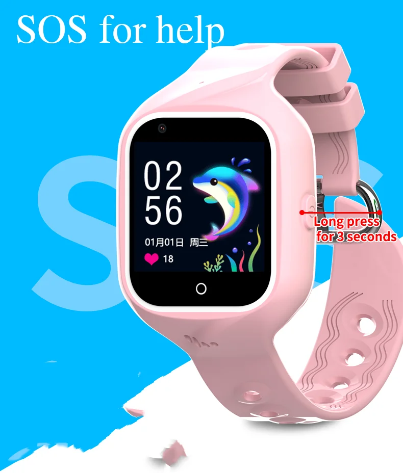 2025 High Quality DF60 Children Student Calling 4g Sim Card Watch