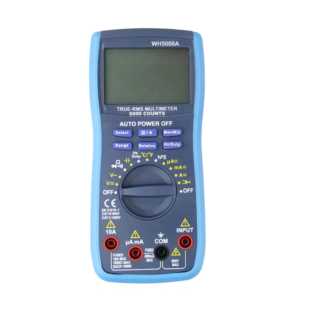 WH5000A Digital Multimeter 6000 Counts with USB Interface Auto Range with Backlight Magnet AC DC Ammeter Voltmeter Ohm