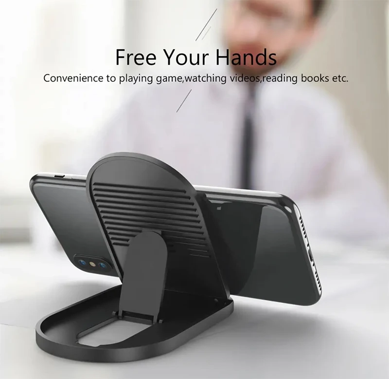 Universal Portable Foldable Desktop Tablet Phone Mount Bracket Multi-Angle Cradle Flexible Features Adjustable Cell Phone Holder