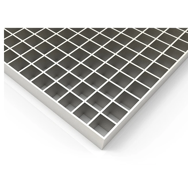 Aluminum grating with paintwork.