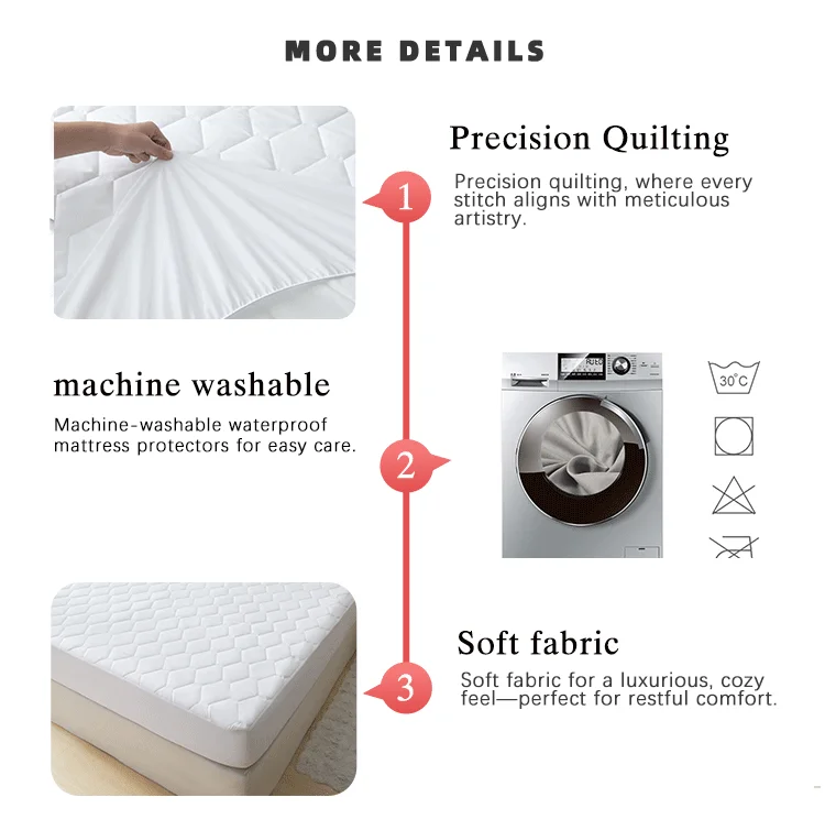 Home Hotel Water Resistant Bed Mat 360° Bed protection Waterproof Mattress Protector Cover manufacture