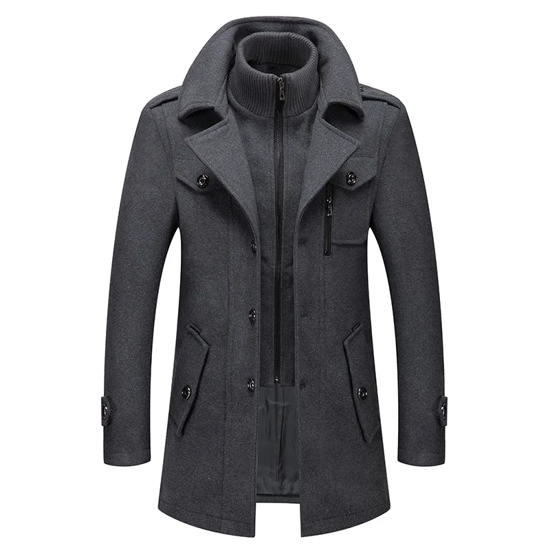 Warm Long Plus Size Windproof Jacket for Men Overcoat Casual Trench Coat Stylish Winter Men's Double Collar Woolen M_voghion.com