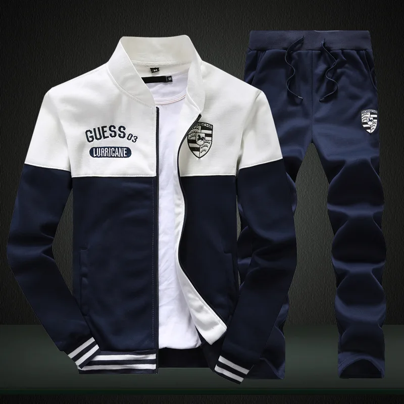 Custom Brand Tracksuits Jogger Sweatsuit Athletic Embroidery Mens ...