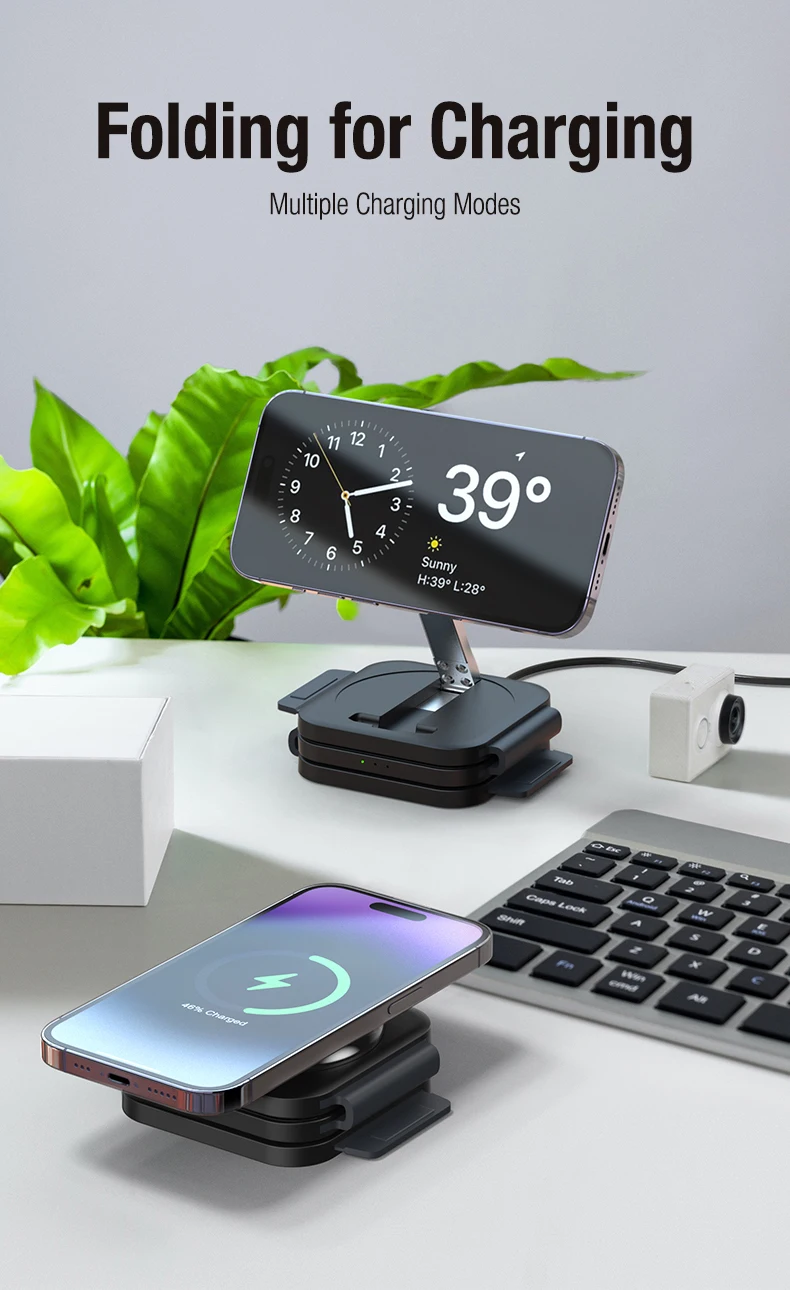 Custom Qi Wireless Charging Station 15w Fast Charging Travel Magnetic ...