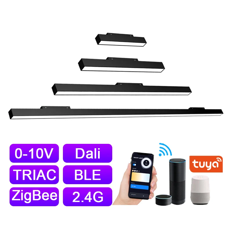 LEDEAST FG20 Smart Control Tuya Indoor Rail Lighting Magnetic Track Light System DC48V  Linea Magnetic Flood Led Track Light