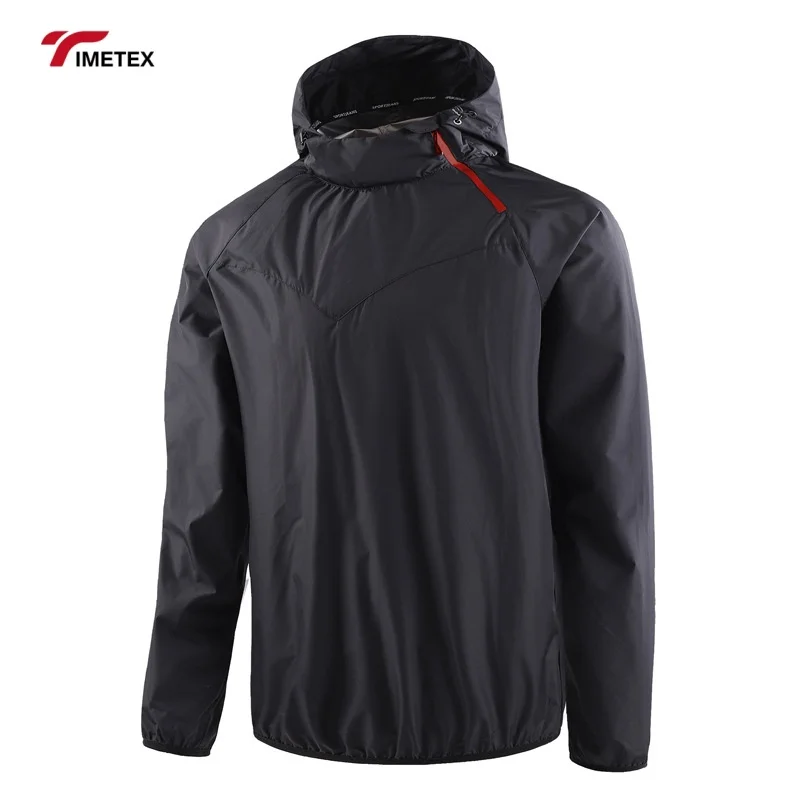 TIMETEX Customized Men's High Quality Plus Size Running Tracksuit Breathable with Front Zipper Hooded Collar Embroidery Printing