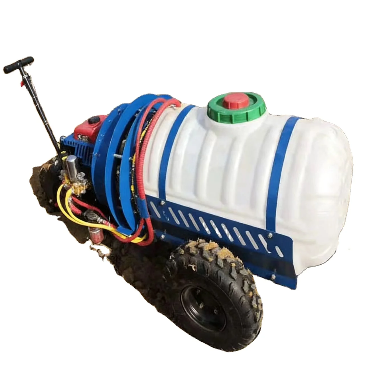 プッシュ式ガソリンエンジンエアアシスト噴霧器（前後ファン付き）400L