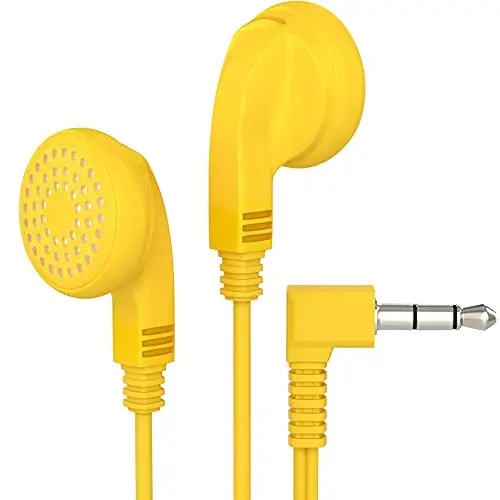 PVC Tour Bus Headset Colorful 3.5mm Jack Disposable Airline Headphone Customized Logo Wired Airplane Earphone