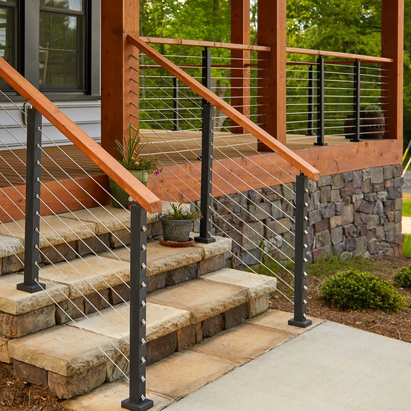 Bns Stainless Balustrade Black Cable Railing System Low Maintenance ...