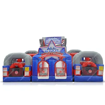 large outdoor ninja warrior inflatable water obstacle course for kids and adults
