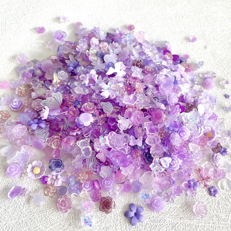 50pcs/bag Wholesale Mixed Nail Accessories Art Charms 3d Butterfly