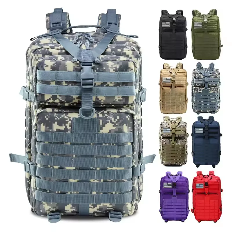 Chinvah Camo Tactical Backpack 45L Molle Gym Bag