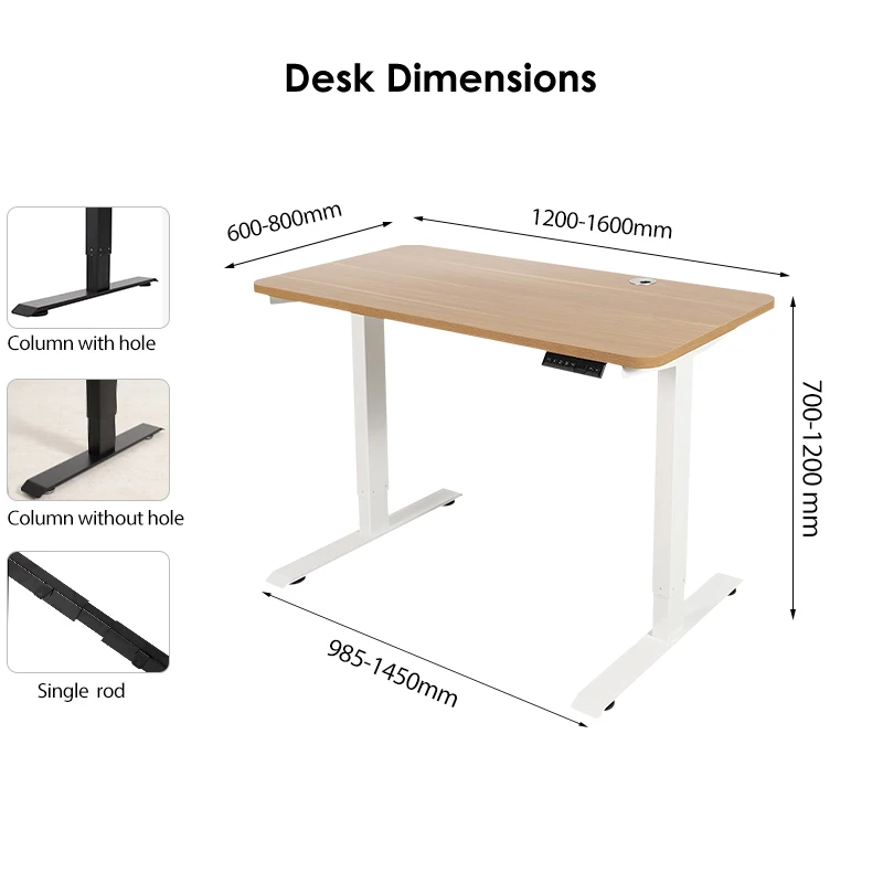 2JRF2-S Electric Office Home Height Adjustable Lifting Standing Desk Frame Adjustable Height Table Home Office Desk Furniture