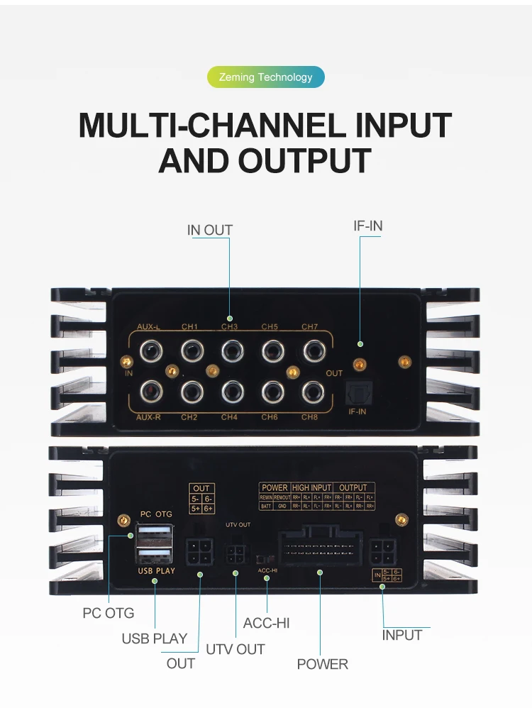 12V DSP Audio Processor 6CH Channels Car Amplifier Enhance Car Audio