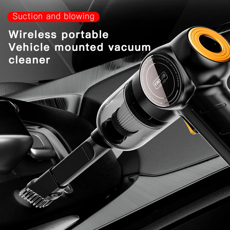 Powerful Handheld Portable Car Vacuum Cleaner 4500Pa Suction Electric Cordless Vacuum Daily Cleaning Kit for Car and Household