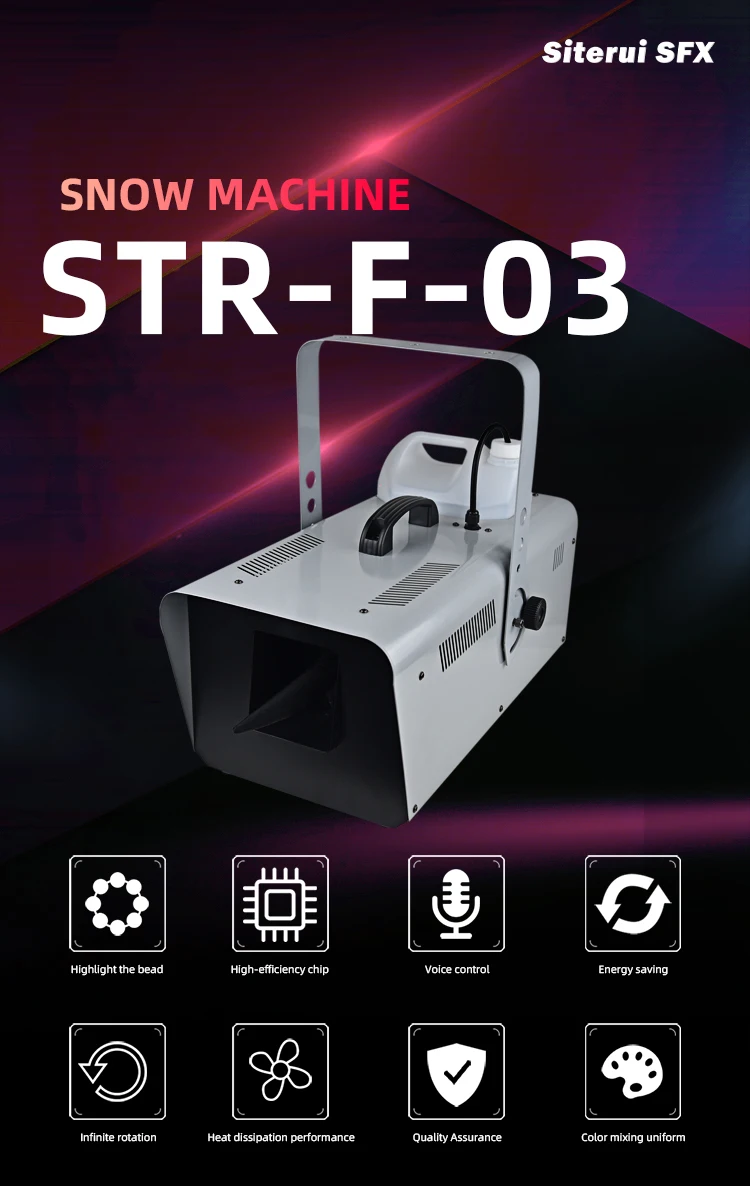 SITERUI SFX 1500w Snow Machine - Perfect for Home & Parties