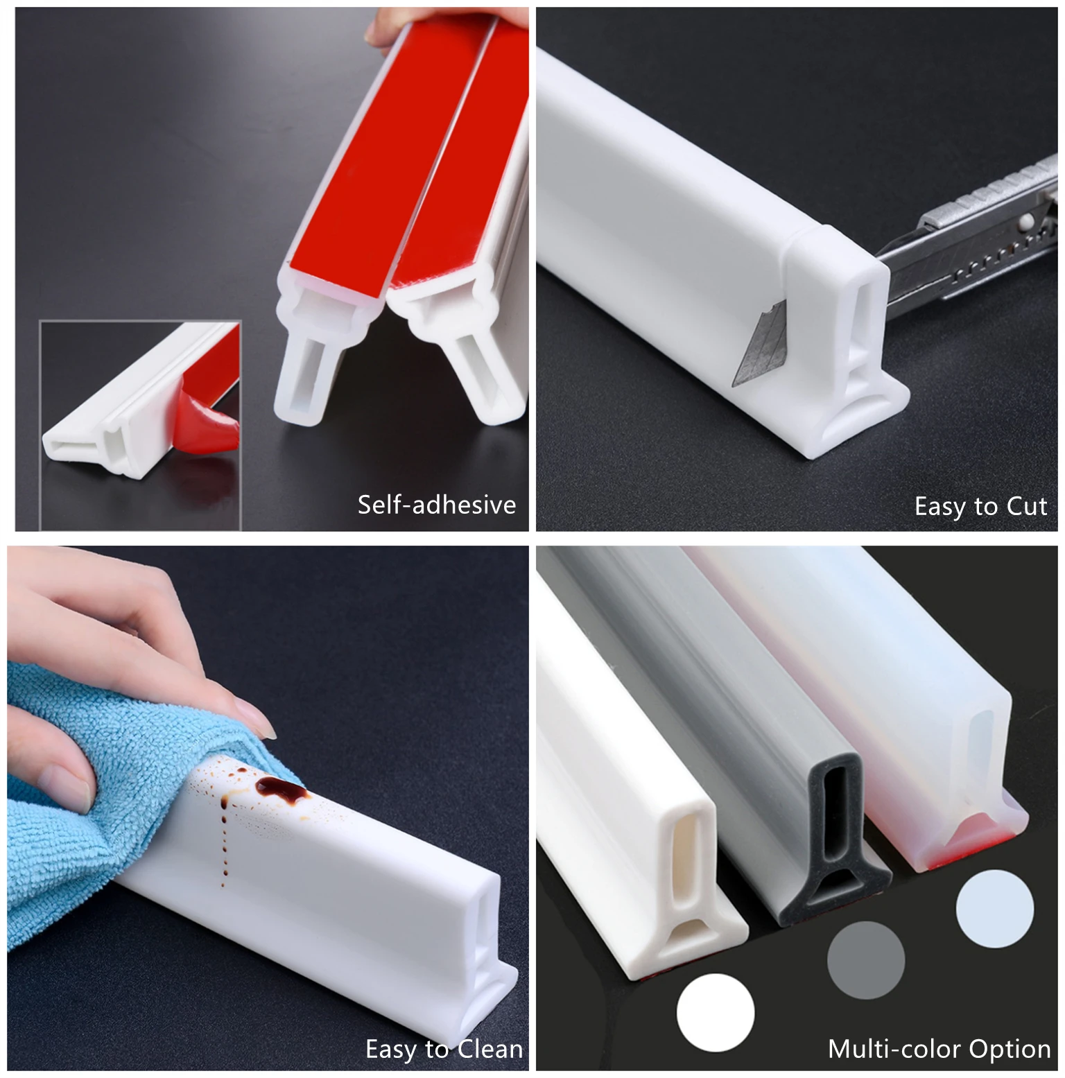 Paraspruzzi Doccia Paraspruzzi Per Doccia Autoadesivo 2 Metri - Barriera Antiacqua Flessibile Per Cabina Doccia E Lavello Barriera Doccia Adesiva