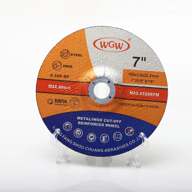 Factory Direct Supply  WGW 7"180x3x22.23 Depressed center Cutting disc for metal