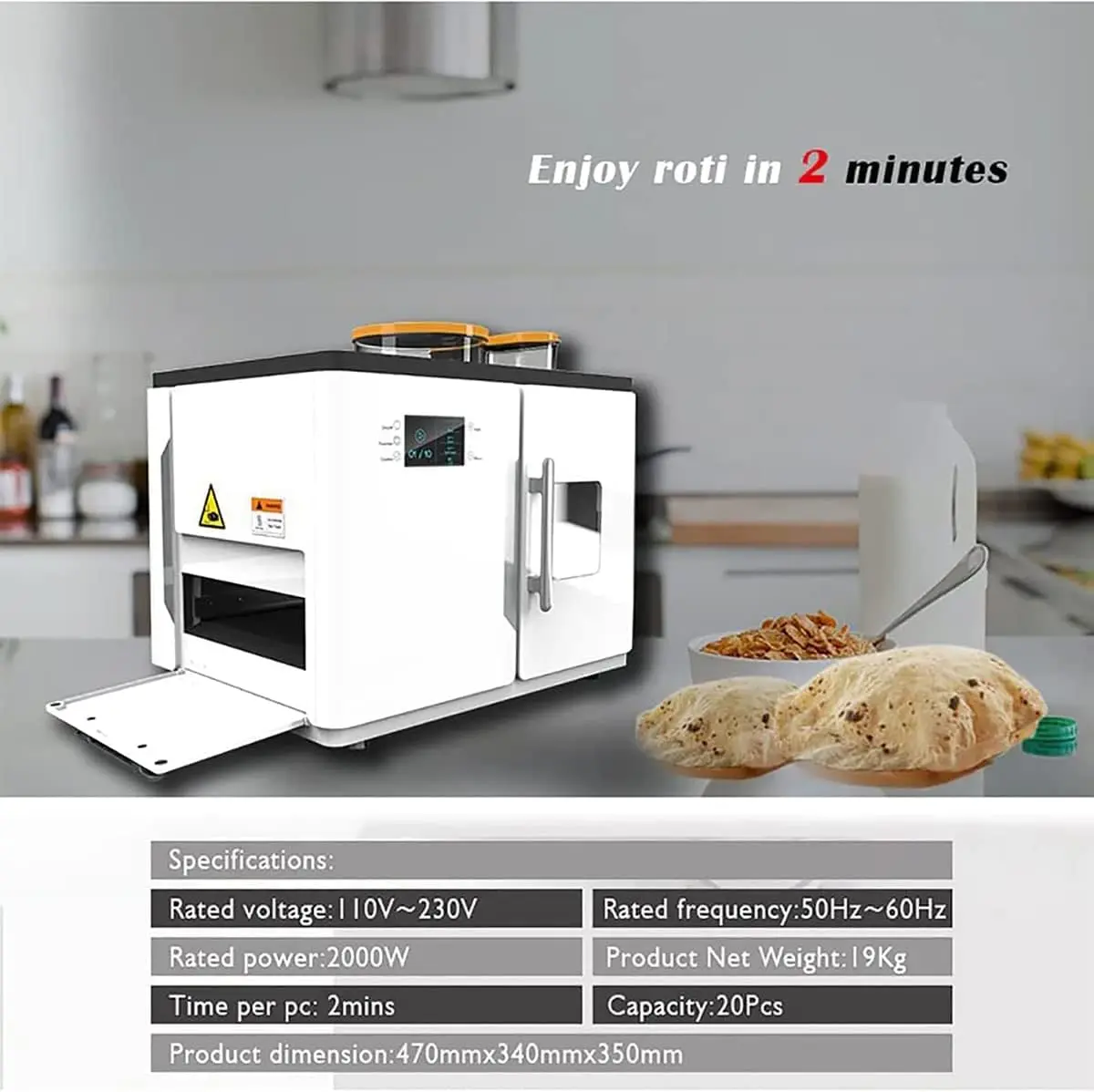 Electric Roti Baker Robot Rotti Ata Chapati Flatbread Tortilla Roti