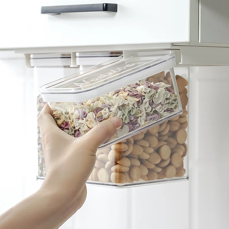 900ml/2.4L/3.4L Clear Food Storage Containers Large Capacity Airtight  Kitchen Canisters Dry Food Storage Jars Pantry Organizer