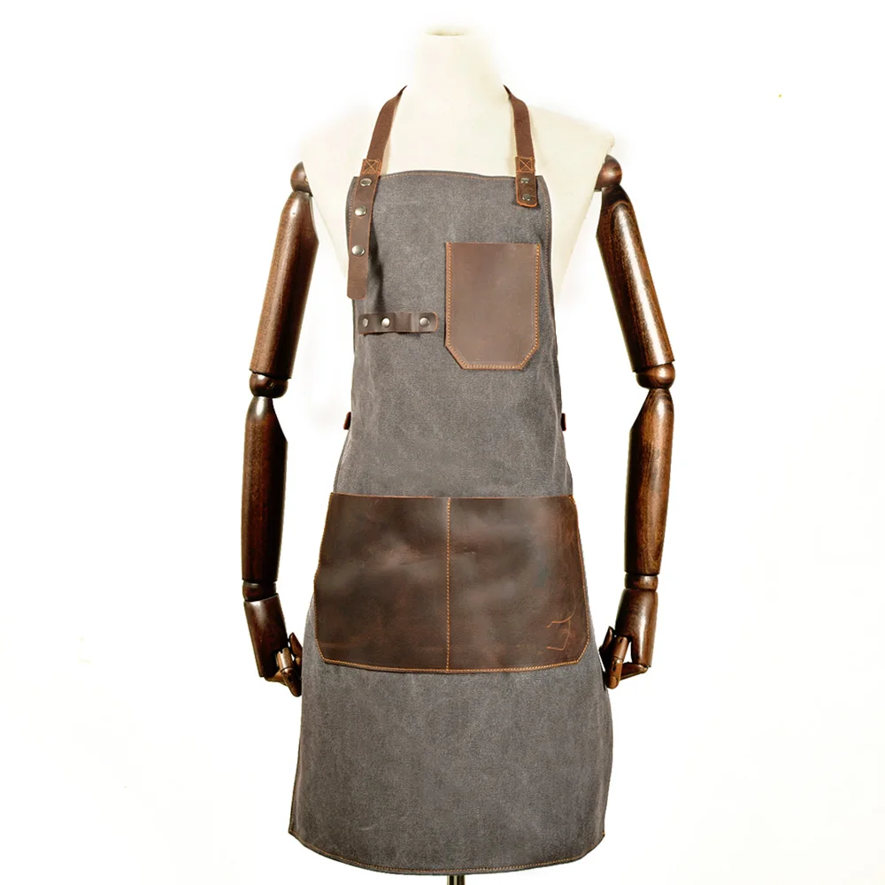 Multi functional apron wear resistant carpenter painter canvas apron studio craftsman apron custom logo